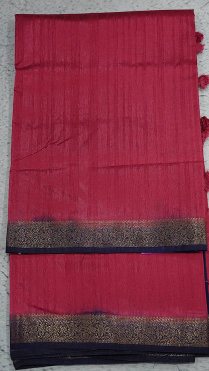 Matka Tussar- Muted Maroon