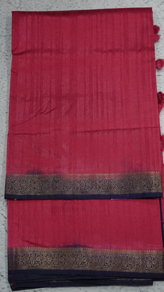 Matka Tussar- Muted Maroon