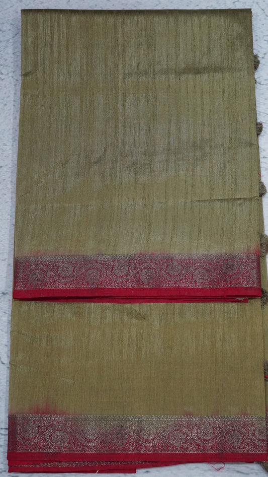 Matka Tussar- Light Mehandi Green