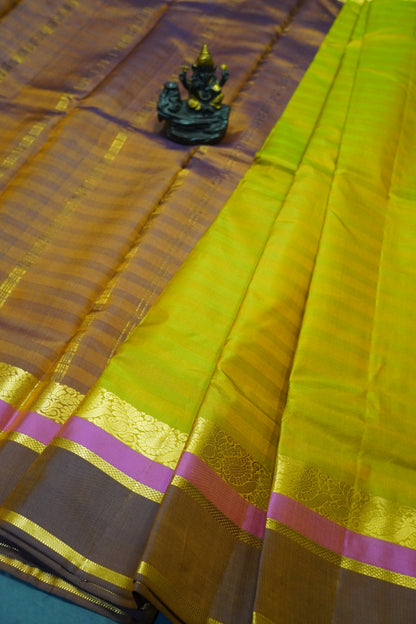 Pure Silk Saree - Mehndi Green