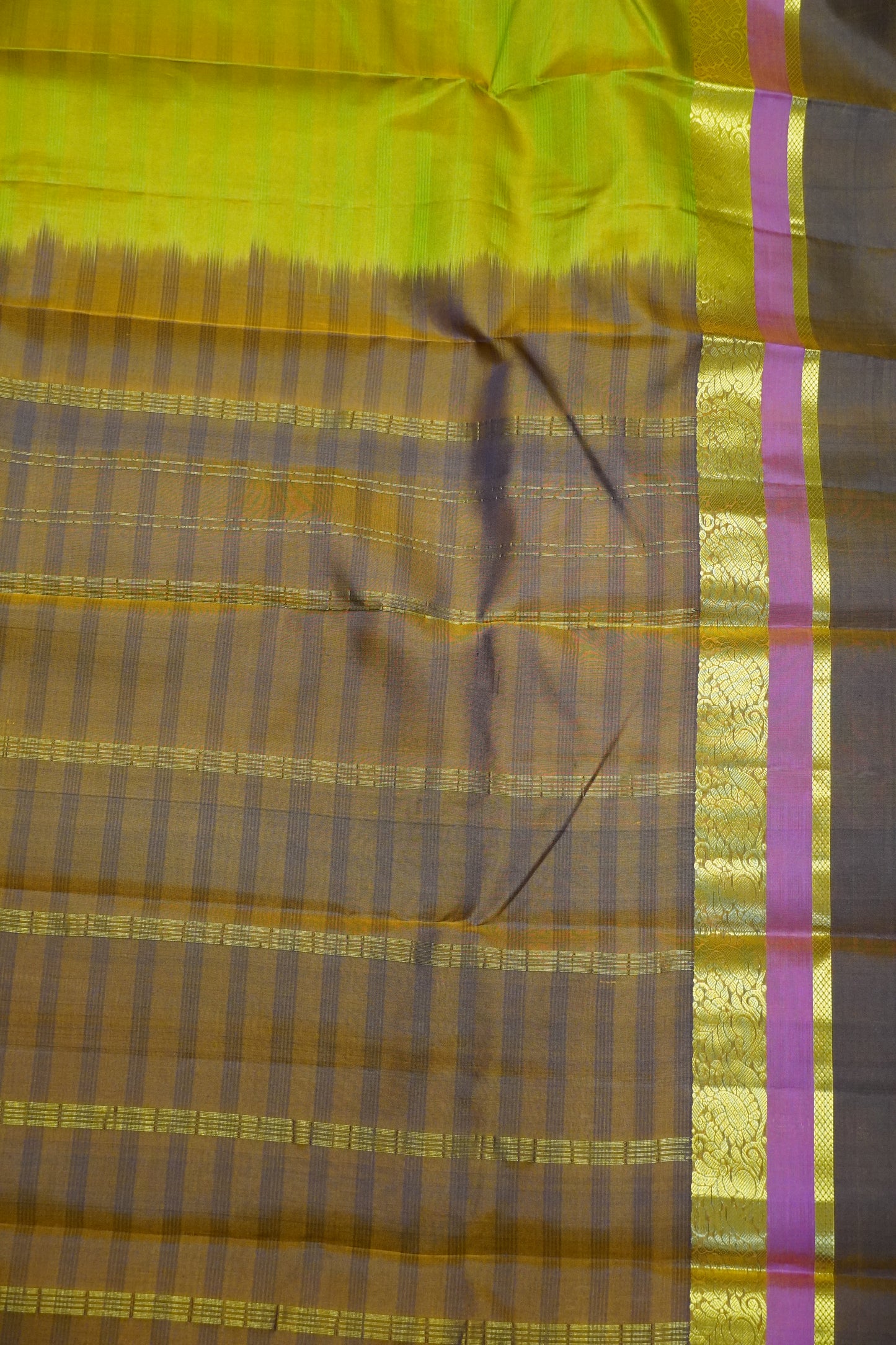 Pure Silk Saree - Mehndi Green
