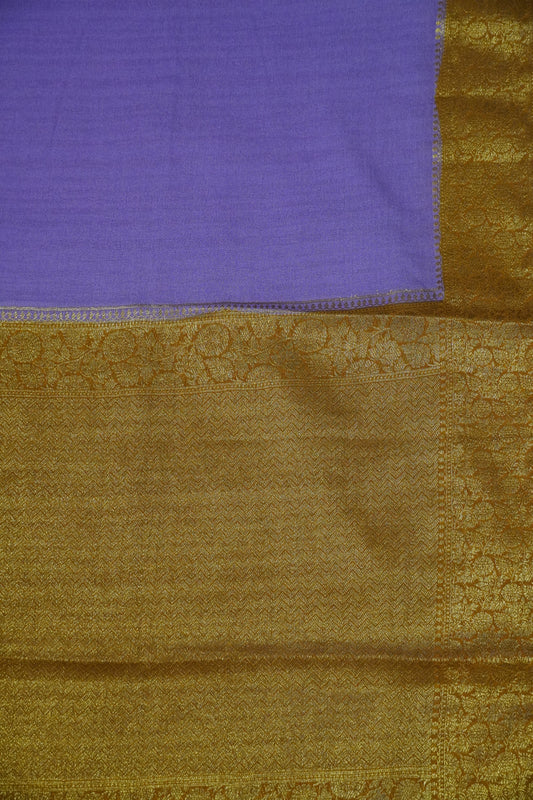 Banarasi Georgette Saree - Lavender - Orange
