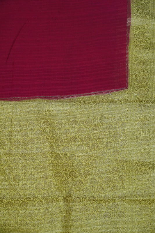 Banarasi Georgette Saree - Red - Yellow