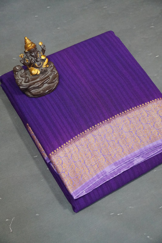 Banarasi Georgette Saree - Purple