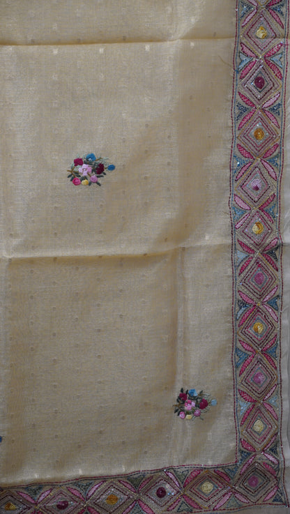 Tissue Kota Saree - Gold