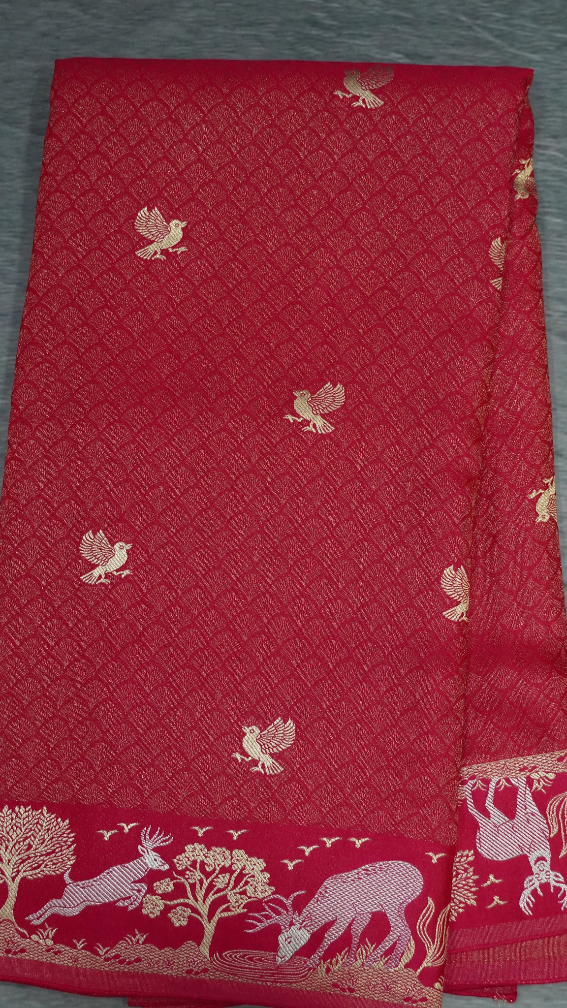 Banarasi Tussar saree- Rani Pink