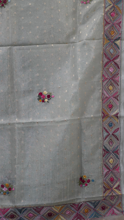Tissue Kota Saree - Green