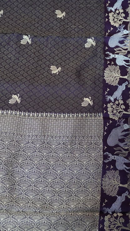 Banarasi Tussar saree- Wine