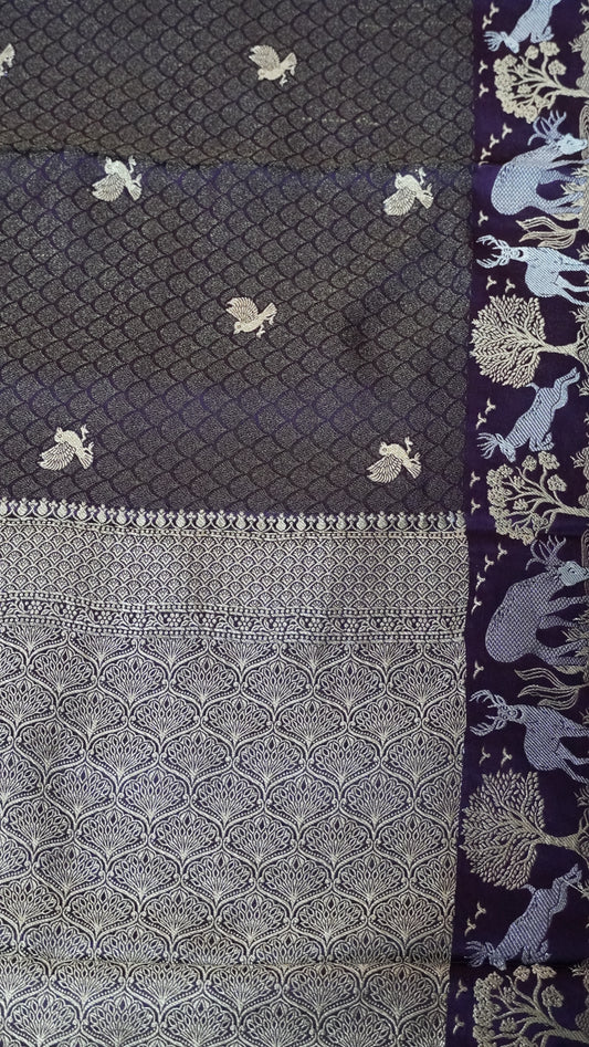 Banarasi Tussar saree- Wine