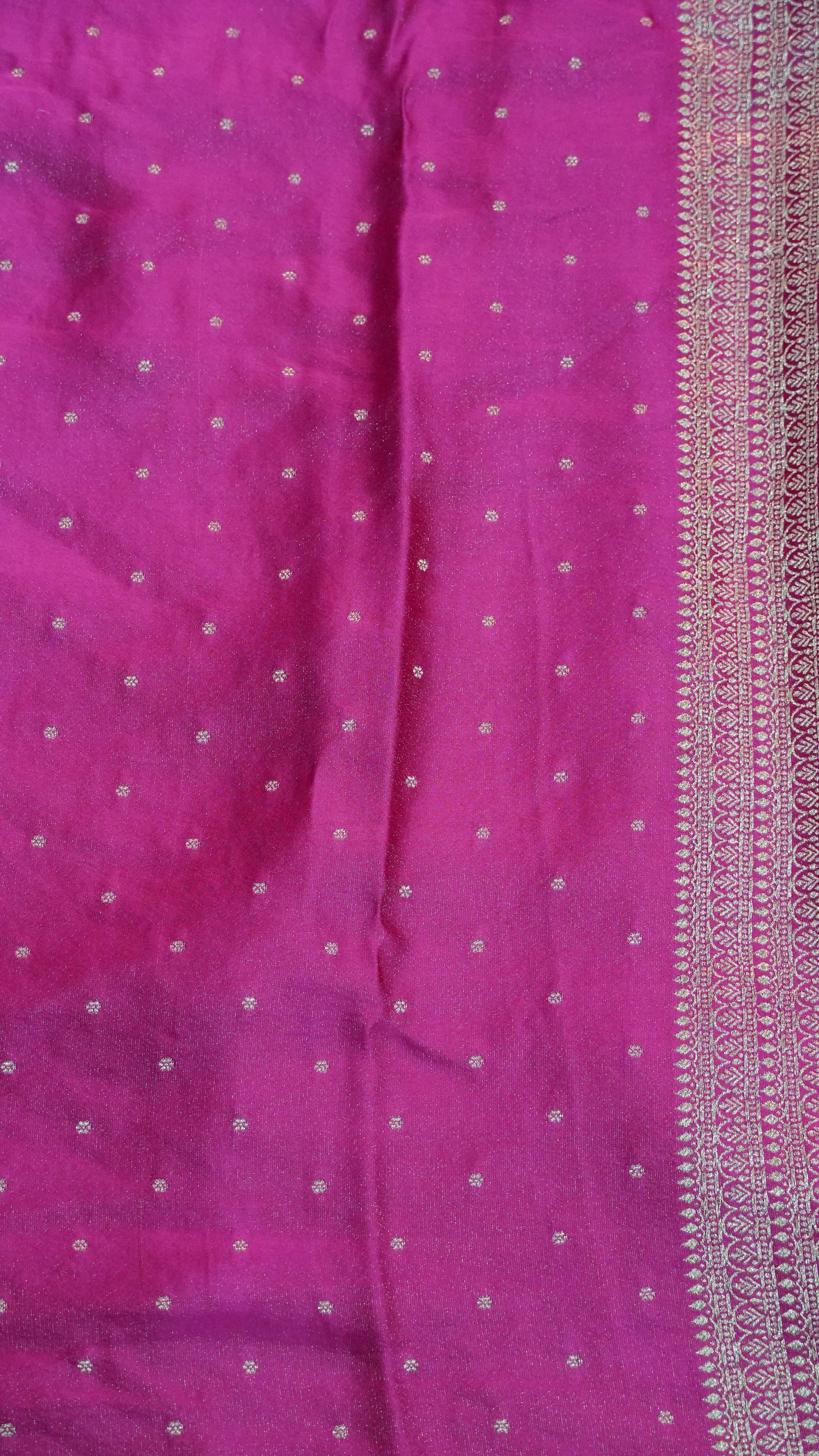 Banarasi Tussar saree- Rani Pink