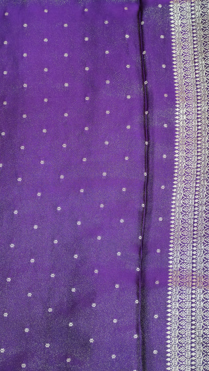Banarasi Tussar saree- Purple