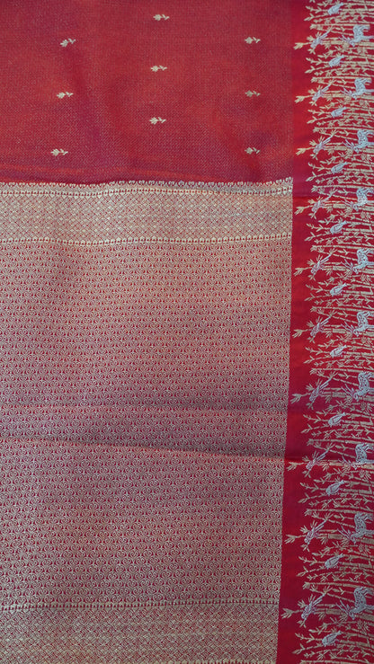 Banarasi Tussar saree- Red