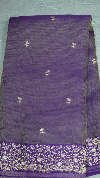Banarasi Tussar saree- Purple