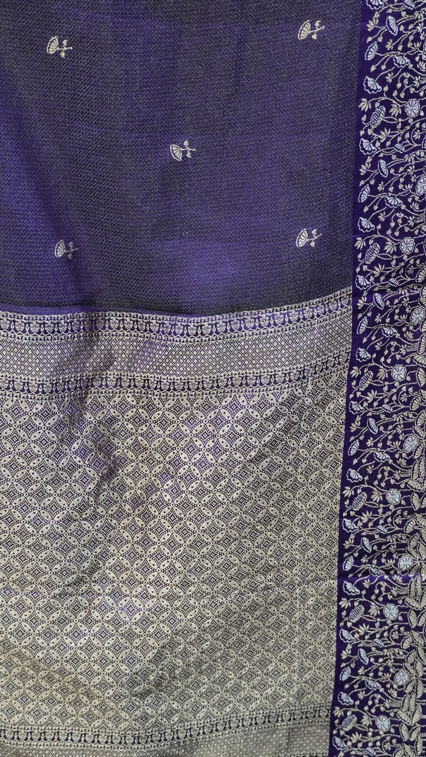 Banarasi Tussar saree- Purple