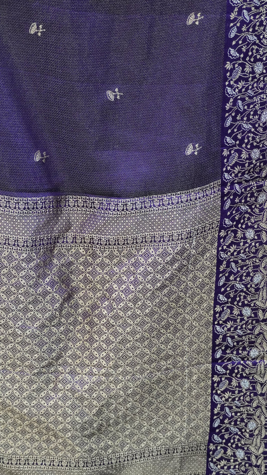 Banarasi Tussar saree- Purple