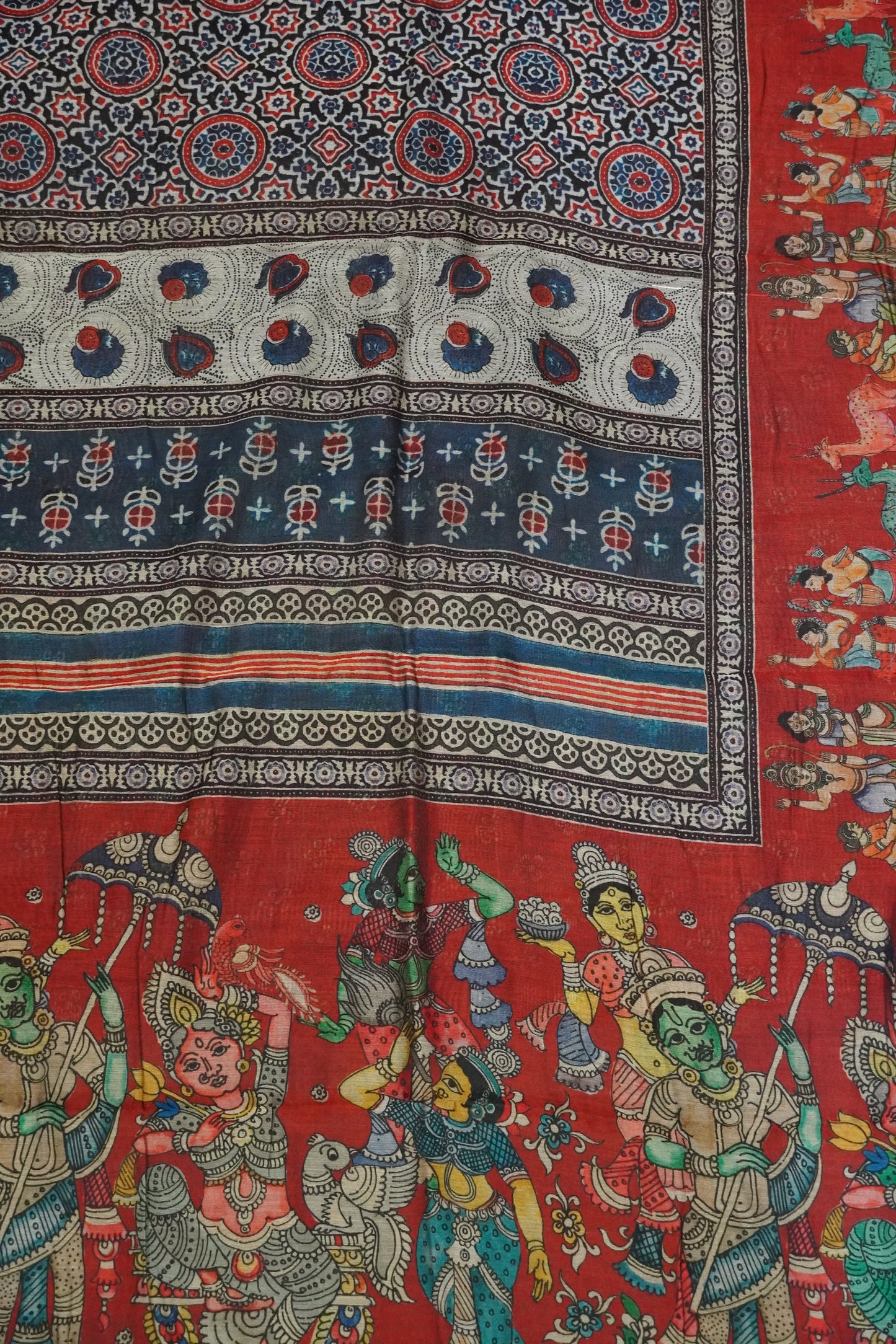 Mal Chanderi Saree - Maroon