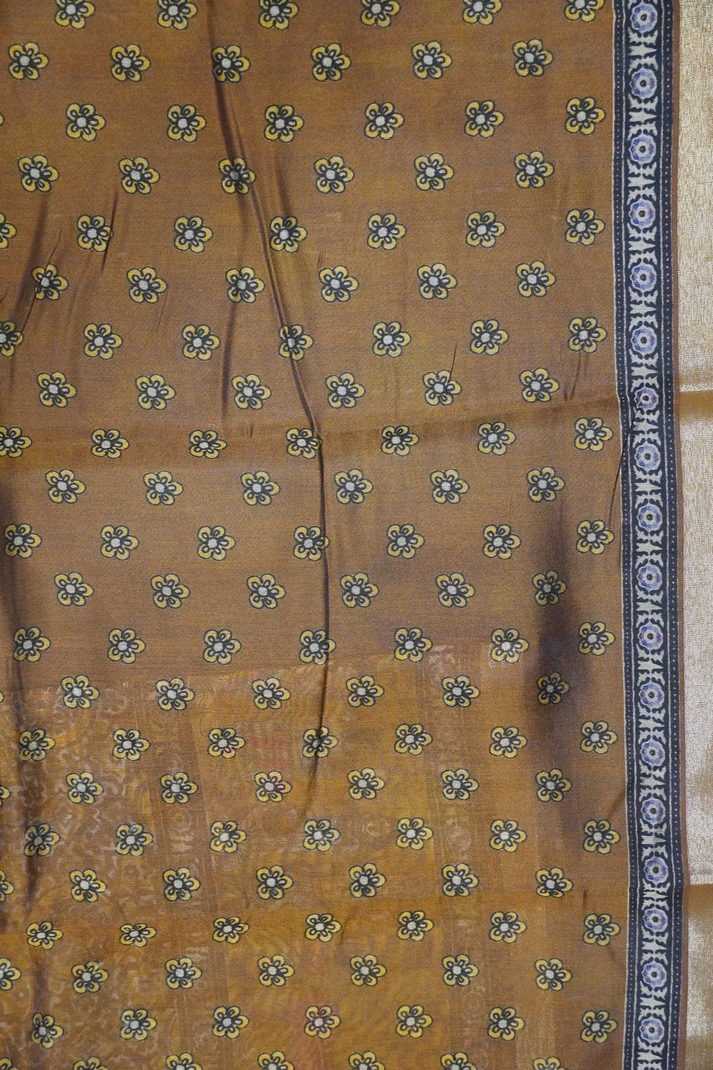 Mal Chanderi Saree - Mustard