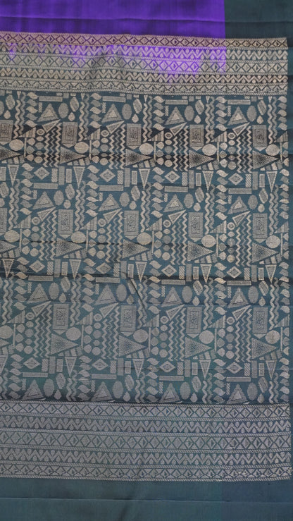 Pure Double Wrap Soft Silk Saree-Voilet