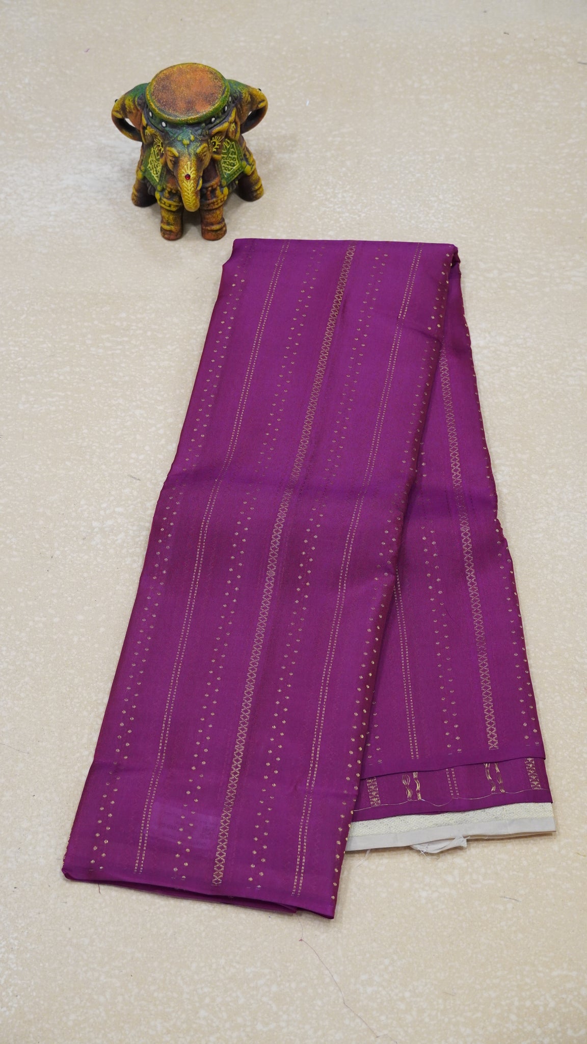 Pure Soft Silk Saree 1  1/2 Warp - Marron