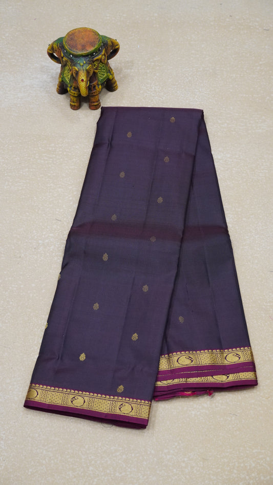 Pure Kanjivaram Silk Saree - Brown