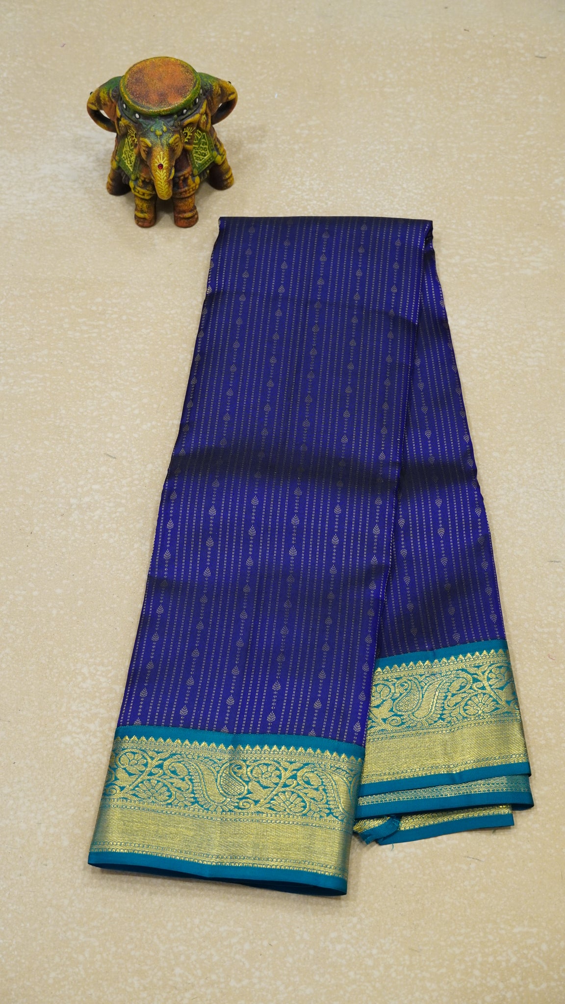 Pure Kanchipuram Silk Saree - Violet