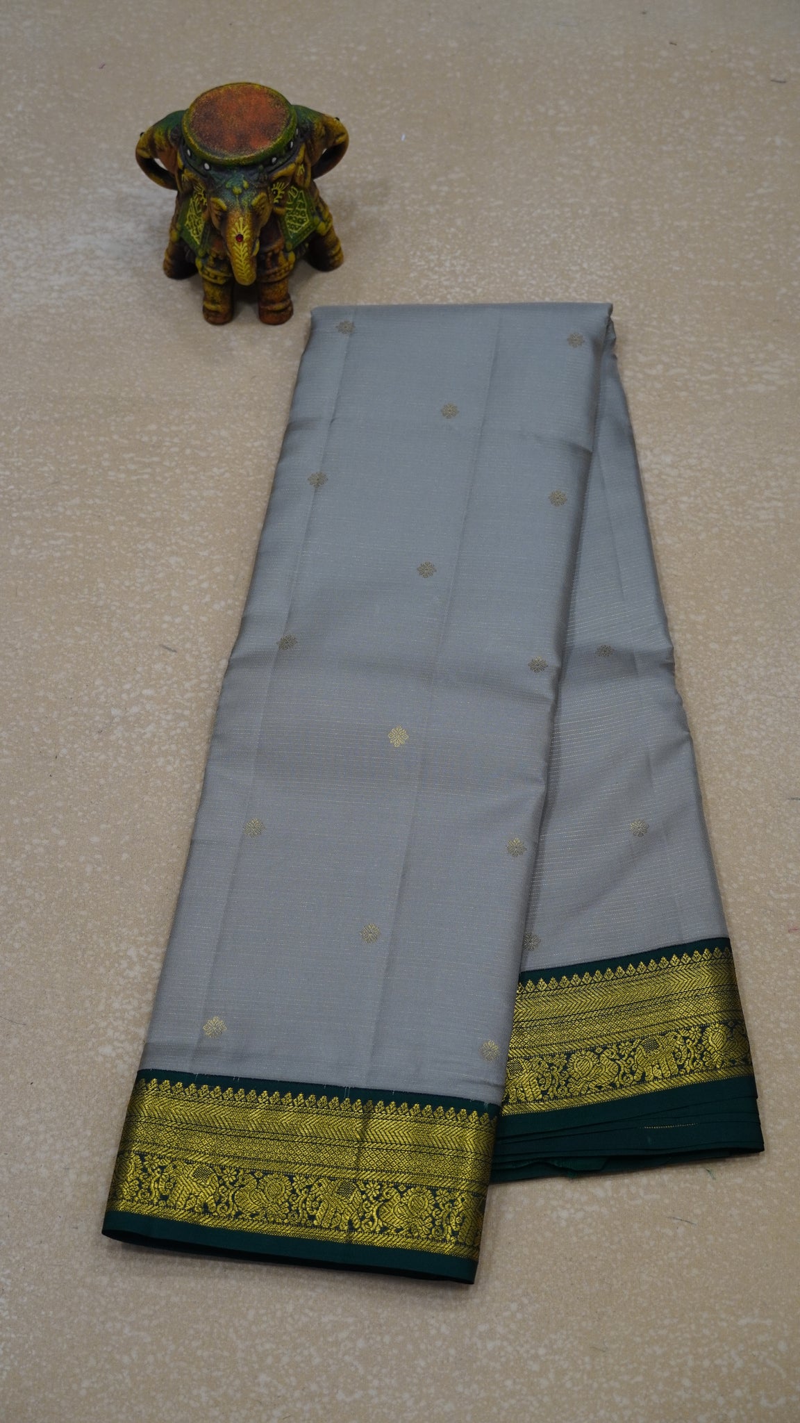 Pure Kanchipuram Silk Saree - Beige