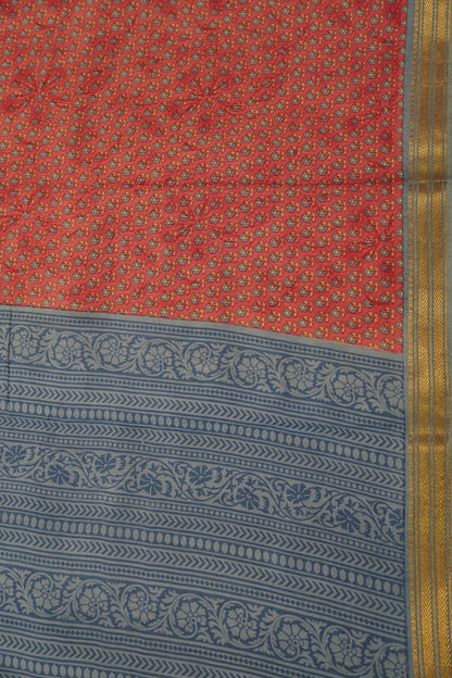 Crepe Silk Saree - Mini Floral Pink