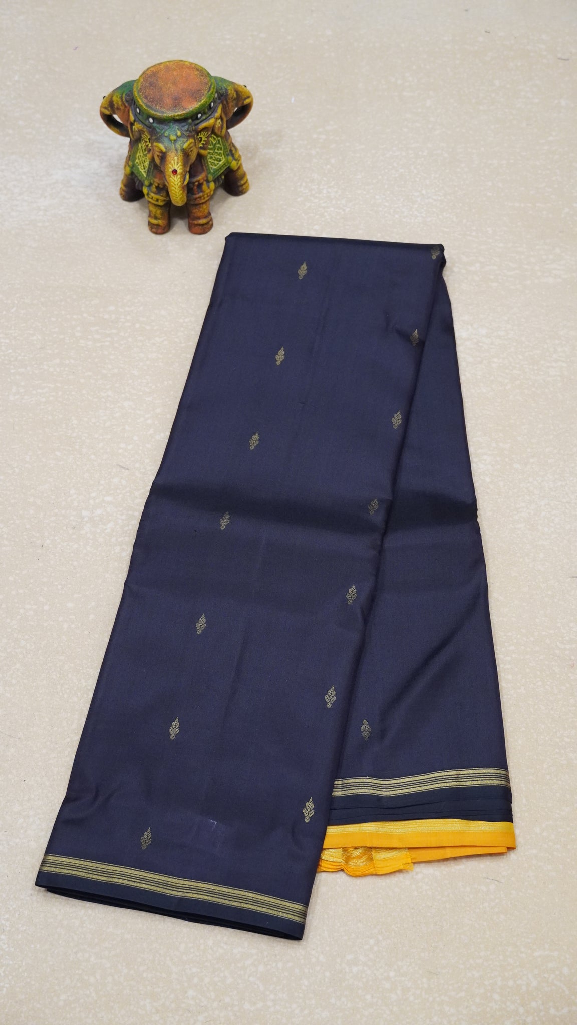 Pure Kanchipuram Silk Saree - Brown