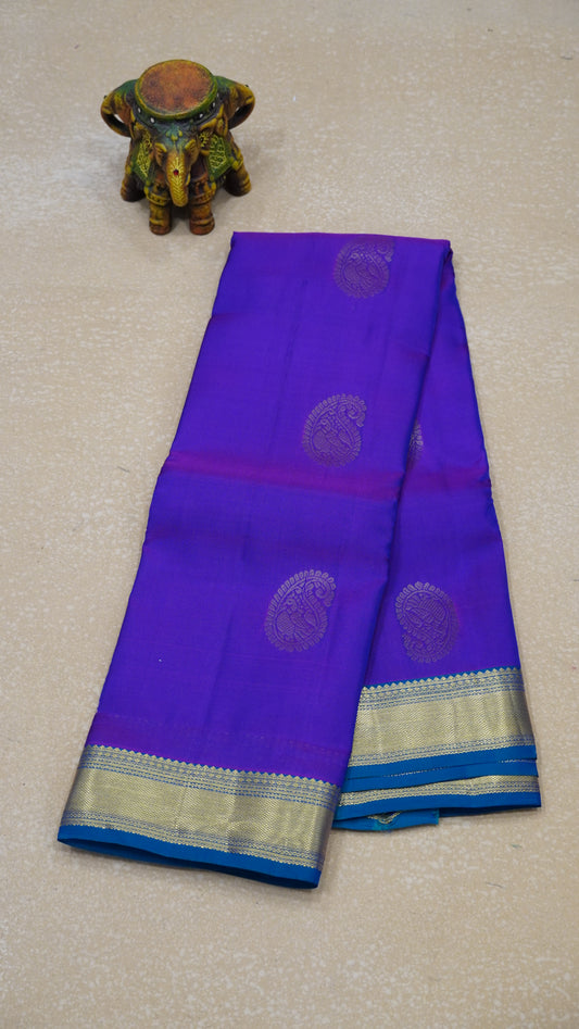 Pure Kanjivaram Silk Saree - Violet