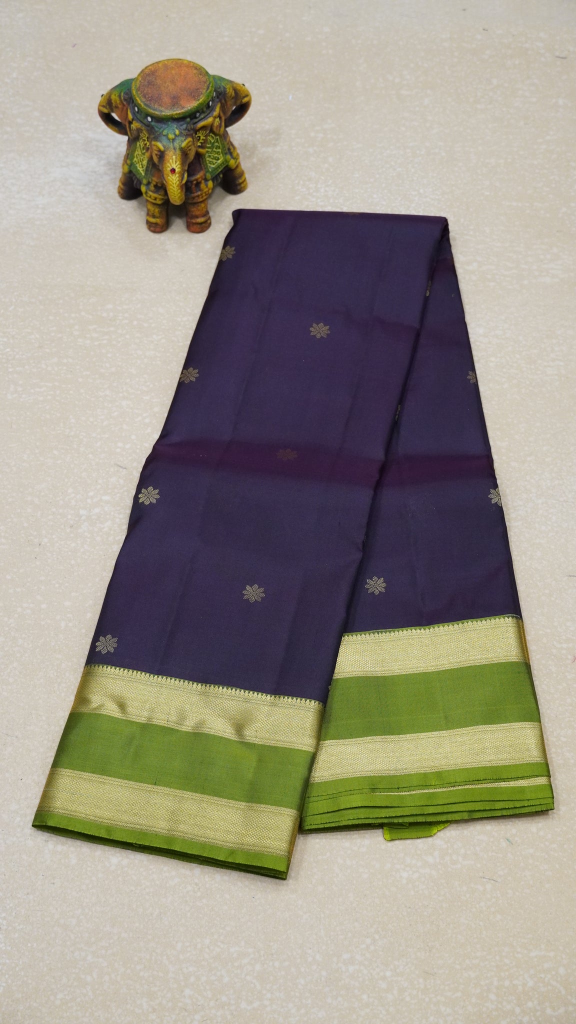 Pure Kanchipuram Silk Saree - Wine