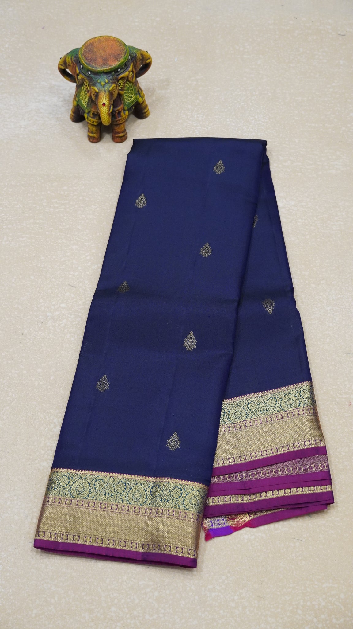 Pure Kanchipuram Silk Saree - Purple