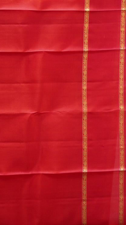 Pure Kanjivaram Silk Saree - Orange