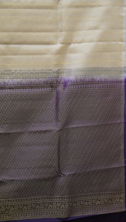 Pure Soft Silk Saree 1  1/2 Warp - Beige