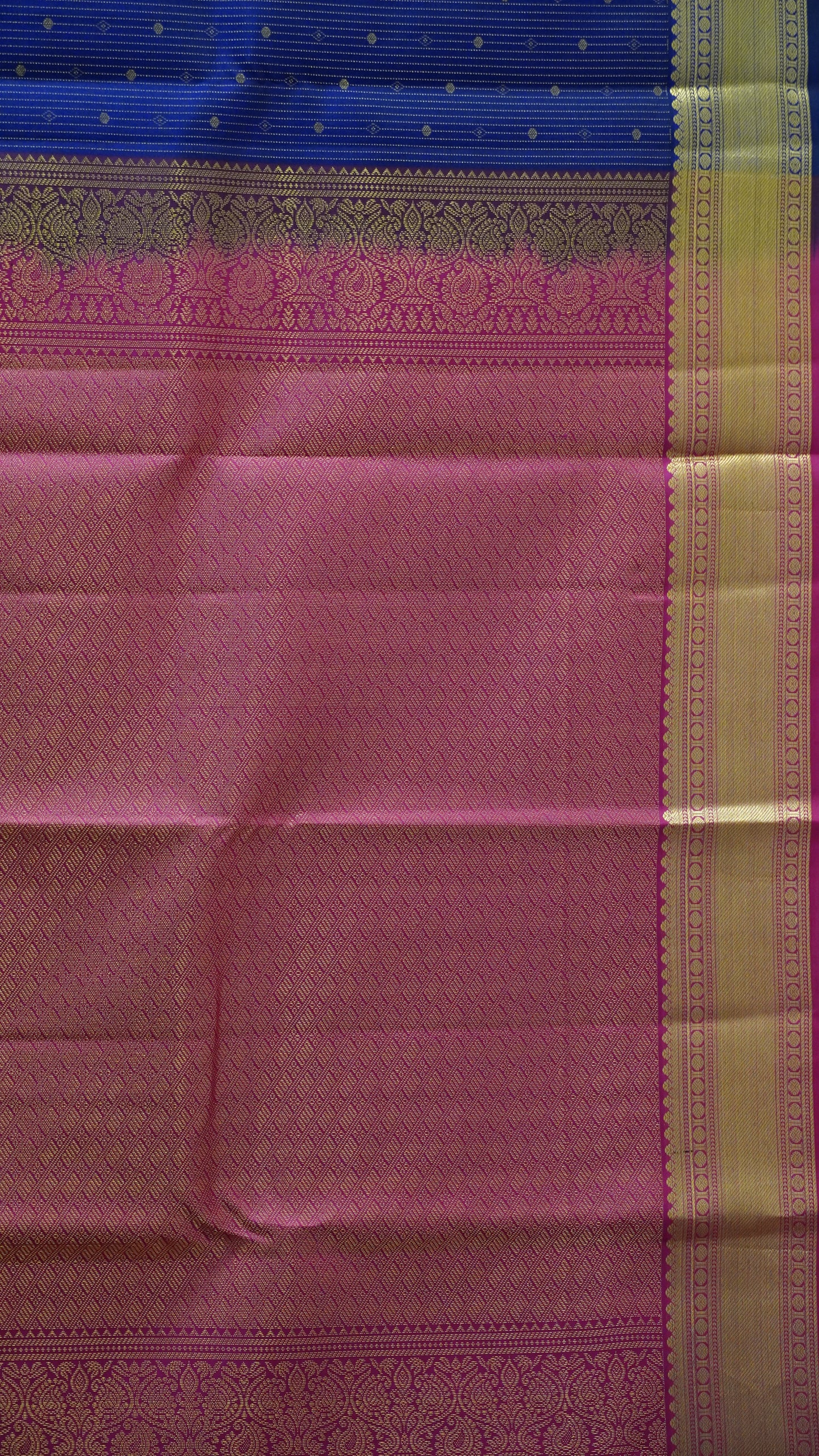 Pure Kanjivaram Silk Saree - Blue