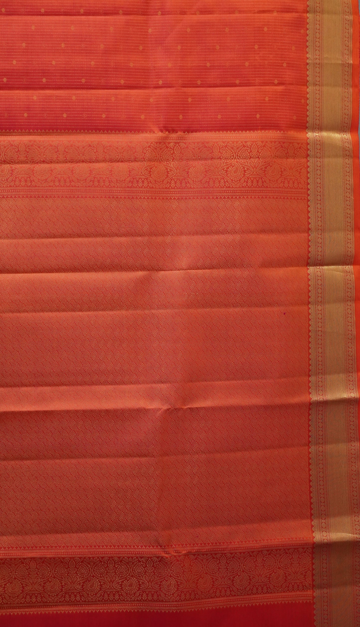 Pure Kanjivaram Silk Saree - Orange