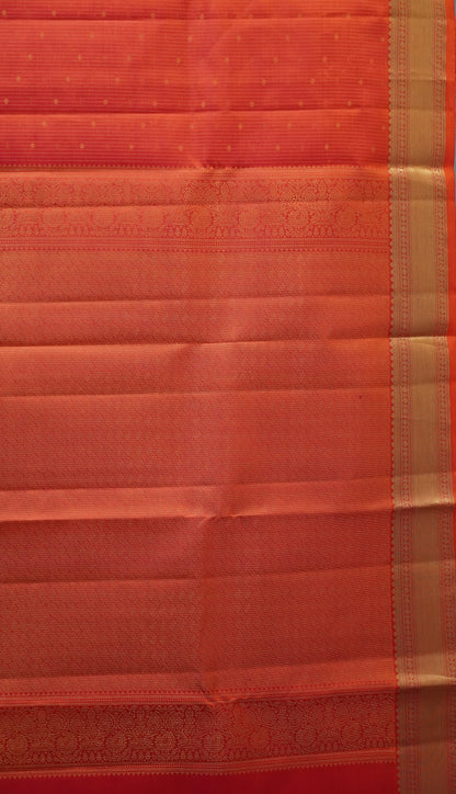 Pure Kanjivaram Silk Saree - Orange