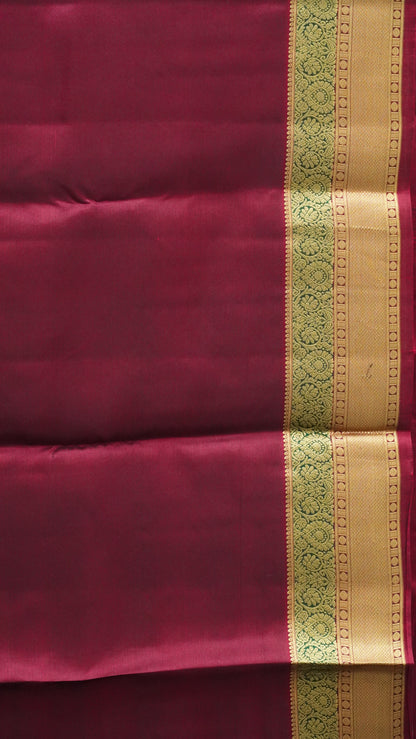 Pure Kanjivaram Silk Saree - Olive Green
