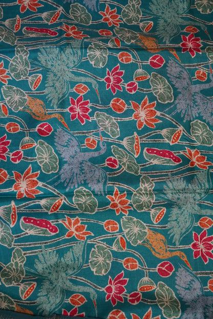 Tissue Kota Saree - Pichwai Peacock Green