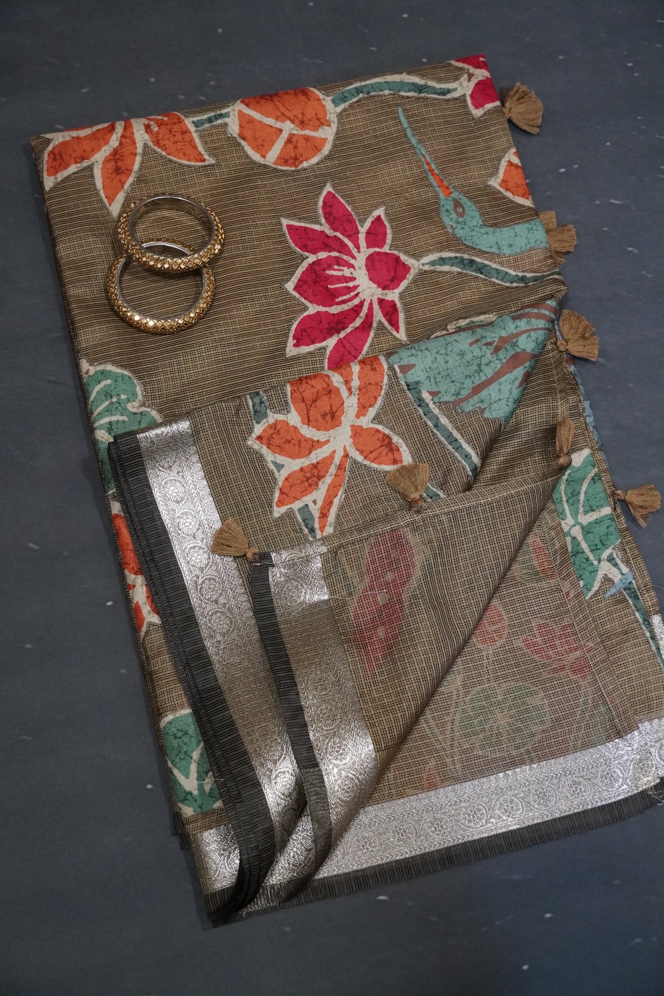 Tissue Kota Saree - Pichwai Beige
