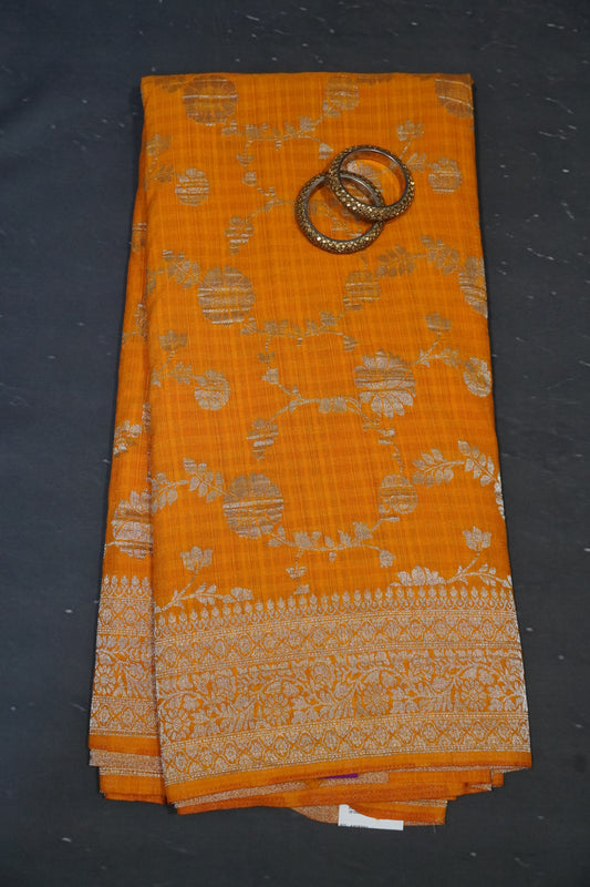 Banarasi Georgette Saree - Mango Yellow