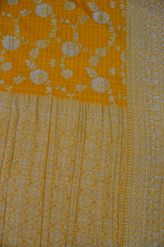 Banarasi Georgette Saree - Mango Yellow