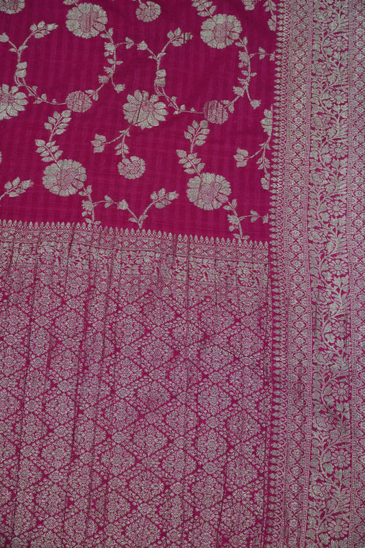 Banarasi Georgette Saree - Rani Pink