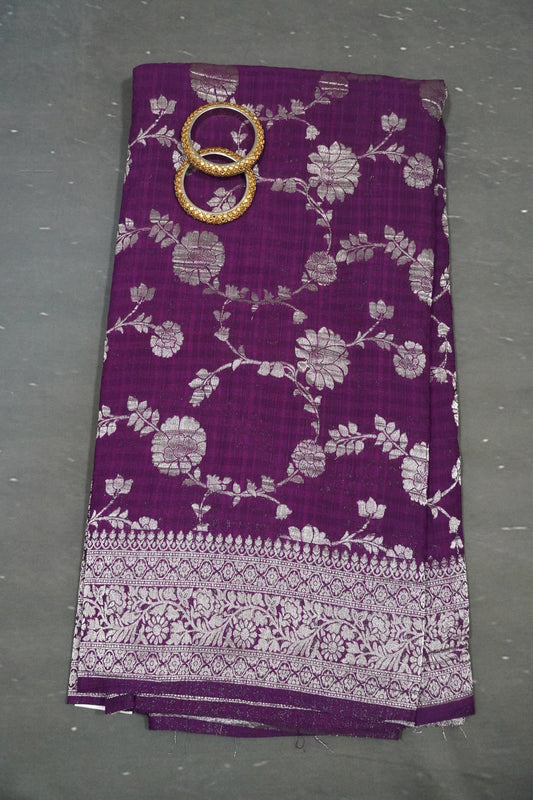 Banarasi Georgette Saree - Purple