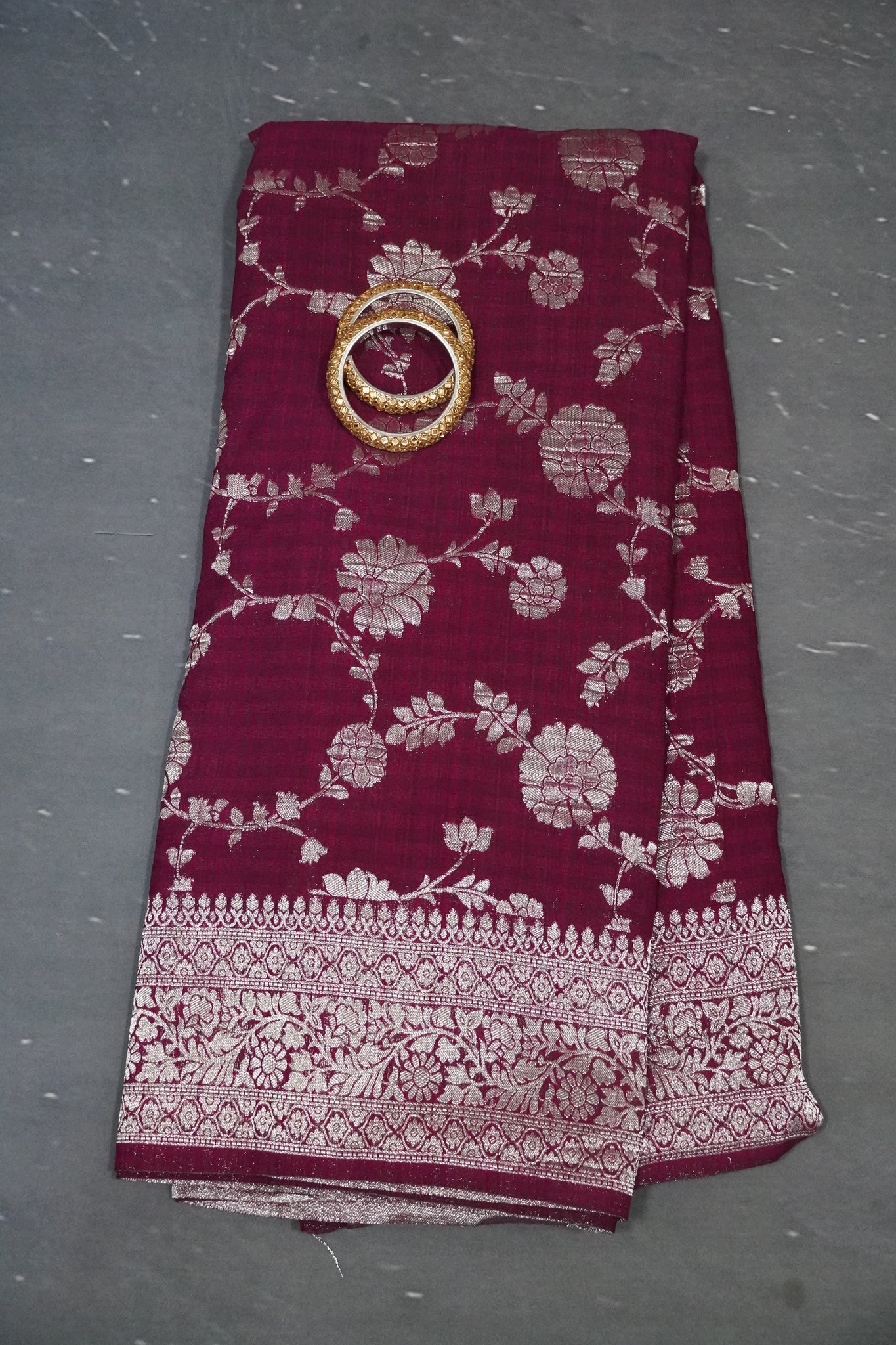 Banarasi Georgette Saree - Wine