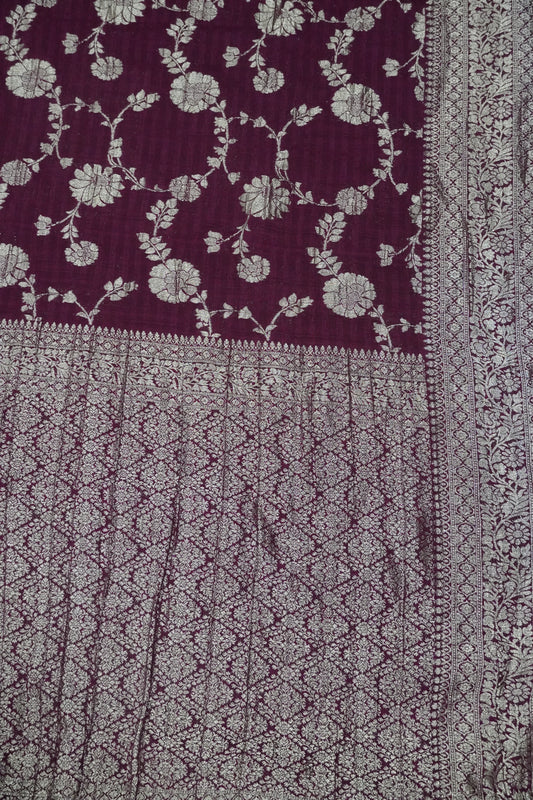 Banarasi Georgette Saree - Wine