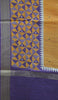 Semi Tussar Saree with Abstract Print - Mustard thumbnail