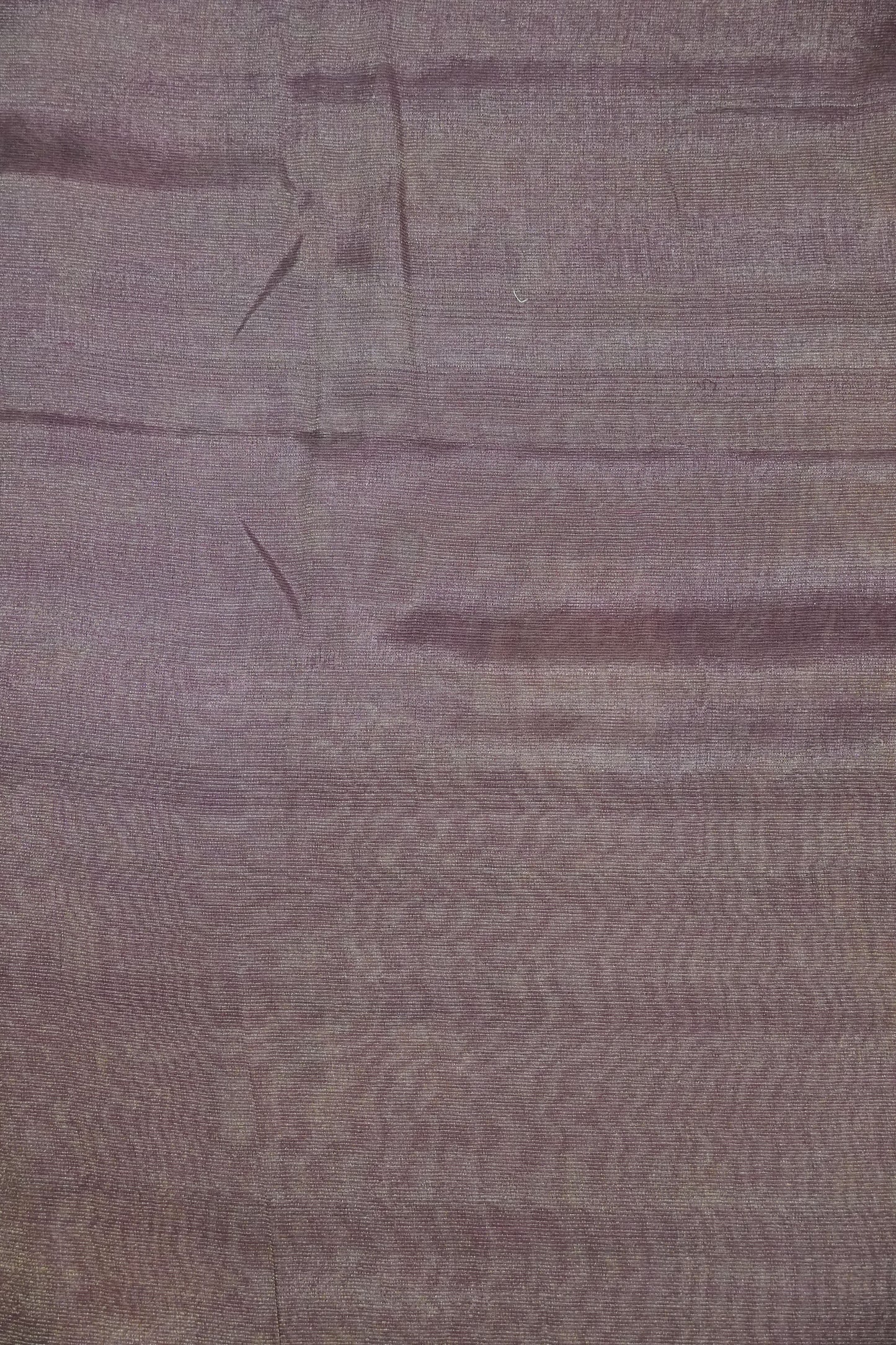 Tissue Linen Saree - Diamond Embryoid Wine