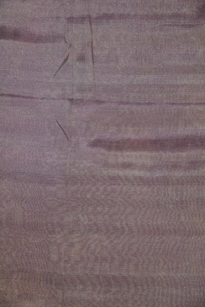 Tissue Linen Saree - Diamond Embryoid Wine