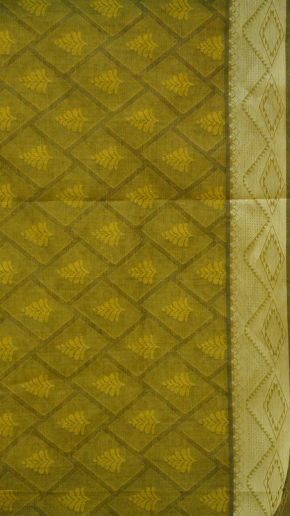 Kota Cotton Saree - Green