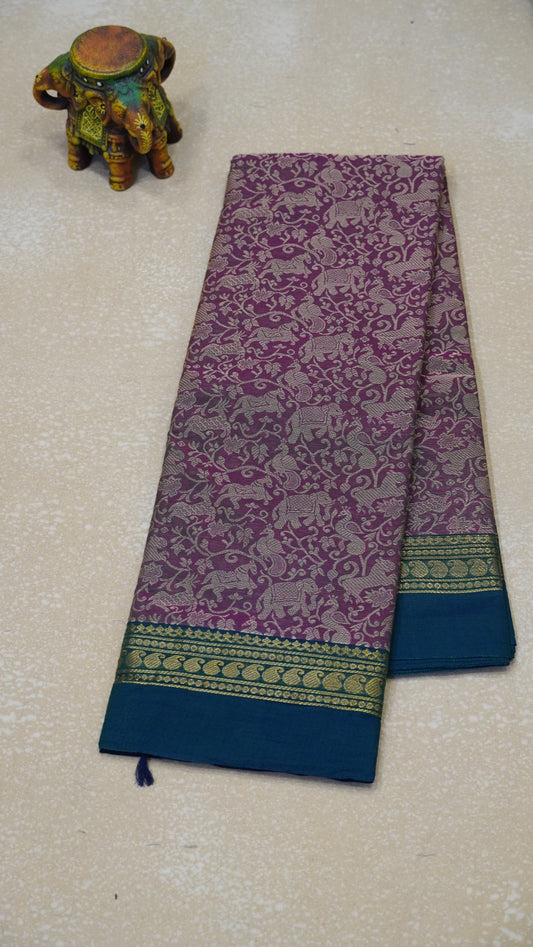 Kanchi Cotton Saree Vanasingaram Rust